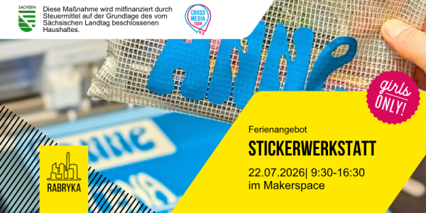Veranstaltungsbild zu Ferienangebot: Stickerwerkstatt
