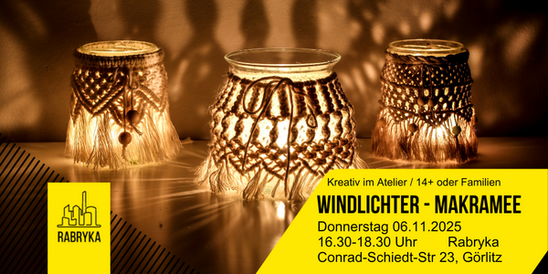 Veranstaltungsbild zu Windlichter in Makramee-Technik / Offenes Atelier