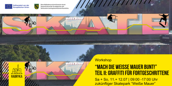 Veranstaltungsbild zu Mach die Weiße Mauer bunt! - Teil 2: Graffitiworkshop