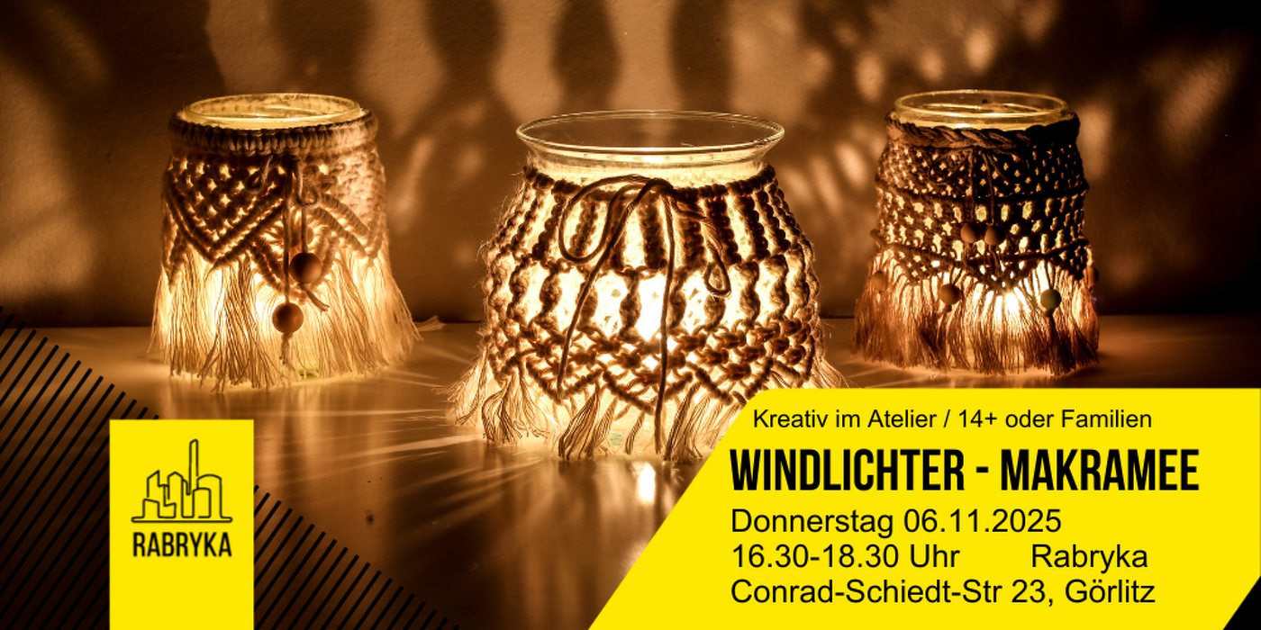Veranstaltungsbild zu Windlichter in Makramee-Technik / Offenes Atelier