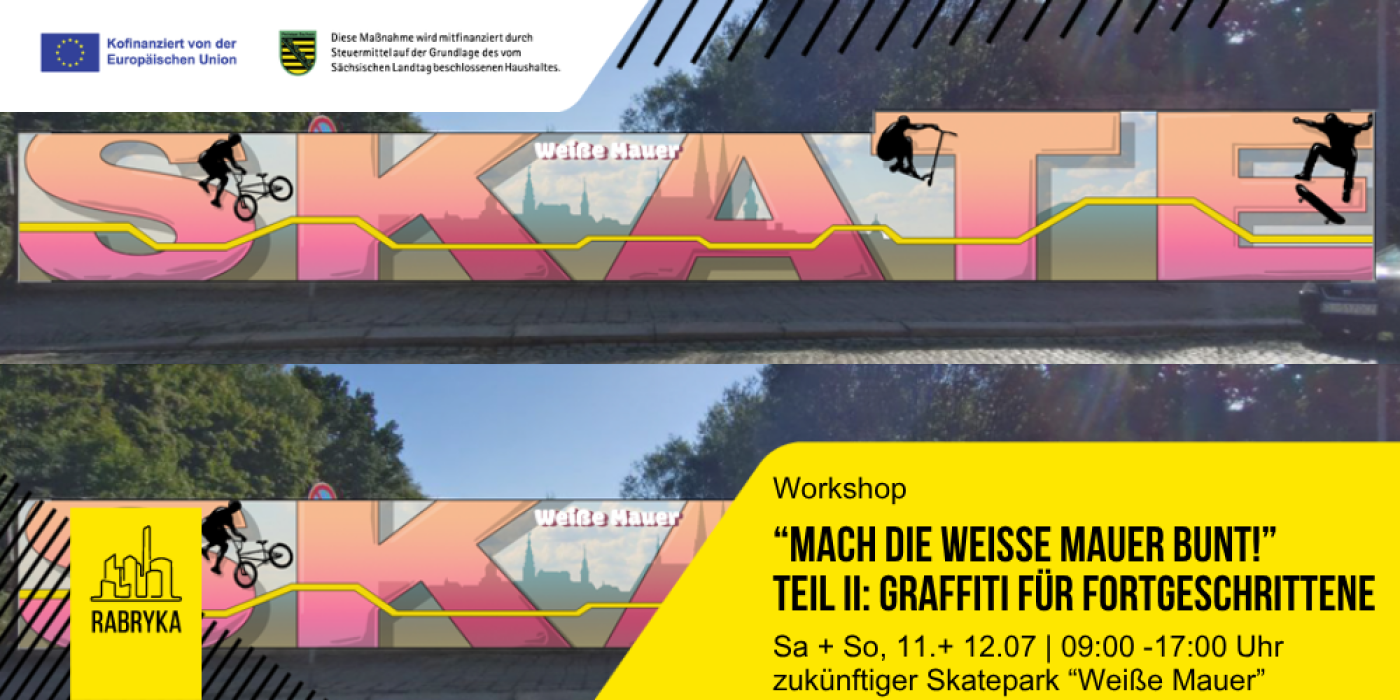 Veranstaltungsbild zu Mach die Weiße Mauer bunt! - Teil 2: Graffitiworkshop