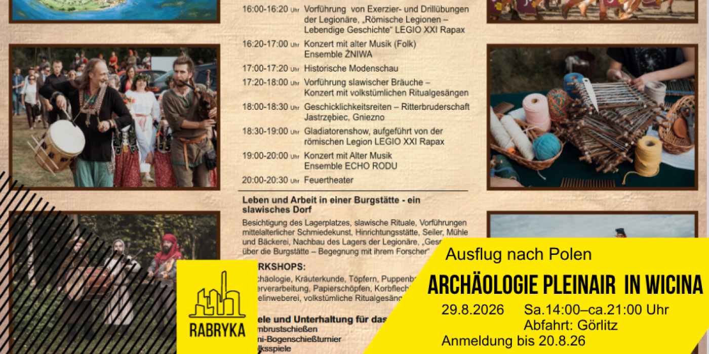 Veranstaltungsbild zu Archäologie Pleinair in Wicina